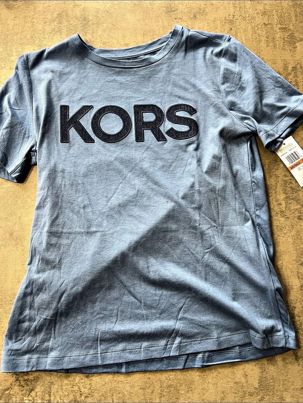 Michael Kors Logo Crewneck T-Shirt Blue Small